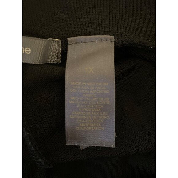 Liz Claiborne Women's Black Wide Leg Pants 1X Stretch Blend Polyester - Picture 4 of 5